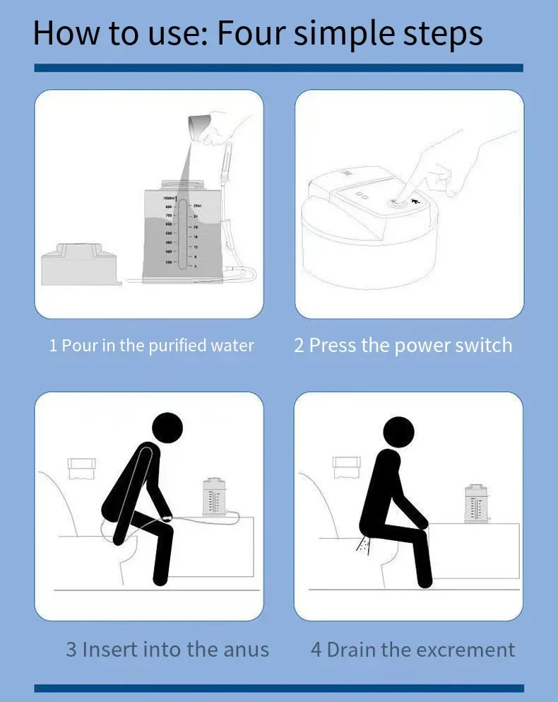 コロンクレンジングスパ コロンクレンジングは排便行廃棄物浣腸バッグ解毒器具パージ電気浣腸機 - 画像 (5)