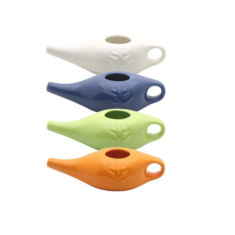 250 ミリリットルセラミックネティポット鼻洗浄システムクリーナー鼻洗浄キット副鼻腔炎アレルギー鼻ヨガデトックスリンス - 画像 (2)